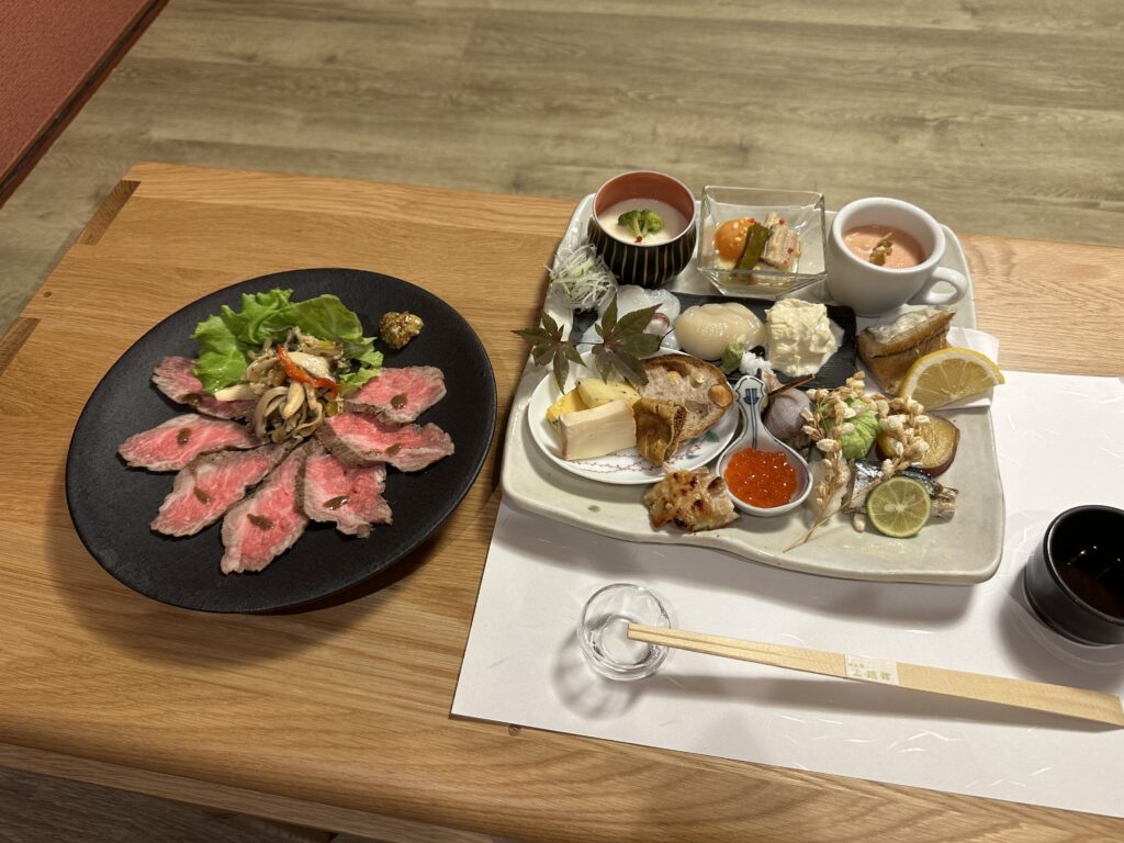 ゆの宿上越館の夕食